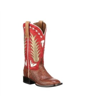 Lucchese Lantana Caiman Boot - Red