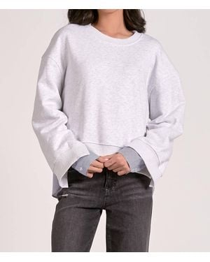 Elan Margot Long Sleeve Top - Gray