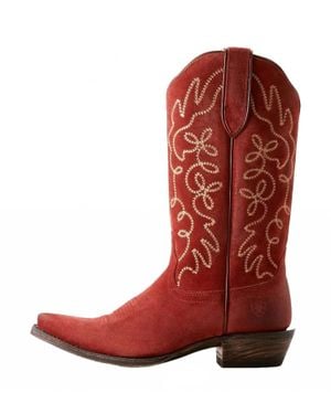 Ariat Cayenne Suede Juke Western Boot - Red