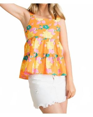 Thml Flower Swing Tank Top - Orange