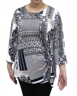 Southern Lady Contour Side Tie Top - Gray