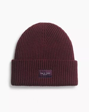 Rag & Bone Blake Wool Beanie - Red