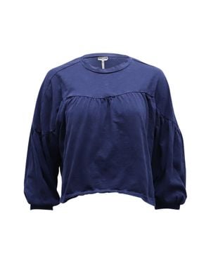 Apiece Apart Vida Gathered Blouse - Blue