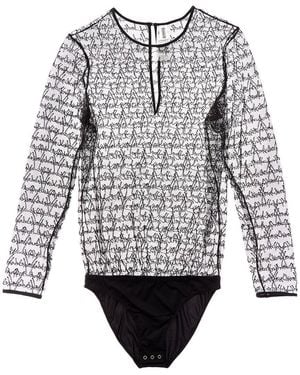 Wolford Lace Blouse Bodysuit - Black