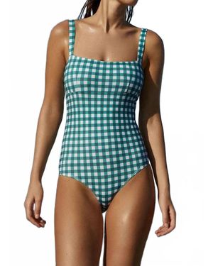 Ephemera Gingham Bandeau One Piece - Blue