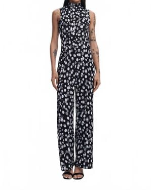 Desigual Dotty Mock Neck Jumpsuit - Black