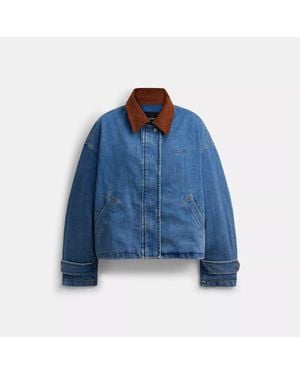 COACH Denim Barn Jacket - Blue
