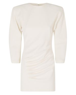 ANDAMANE New Amanda Rounded Shoulder Polyester Mini Dress - White