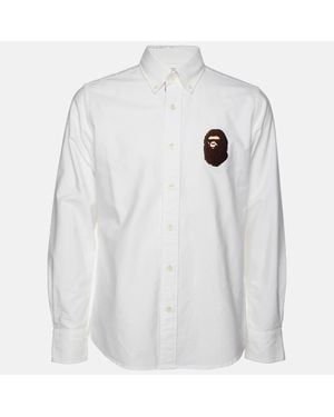 A Bathing Ape Cotton Button Front Shirt - White