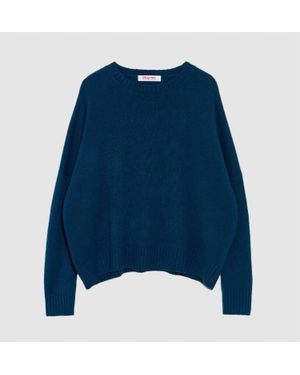 Organic By John Patrick Cashmere Wide Pullover - Blue