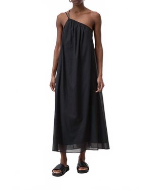 Closed Gathered Maxi Dress - Black