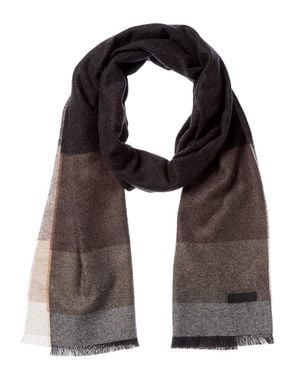 Bruno Magli Silk & Cashmere-Blend Scarf - Black