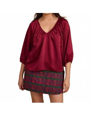 Double A Beatrice Top - Red