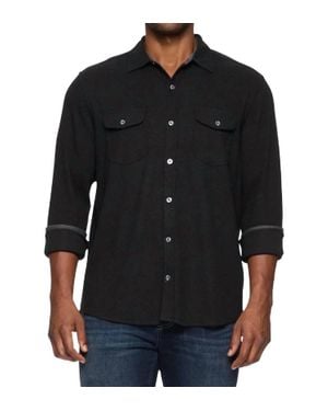 Flag & Anthem Madeflex Stretch Knit Flannel Shirt - Black