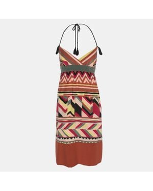 Missoni Printed Silk Mini Dress - Red