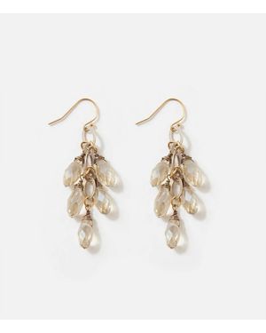 Anne Vaughan Crystal Cluster Earrings - White