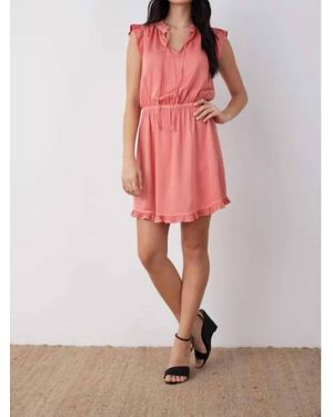 Bella Dahl Ruffle Sleeve Tencel Mini Dress - Pink