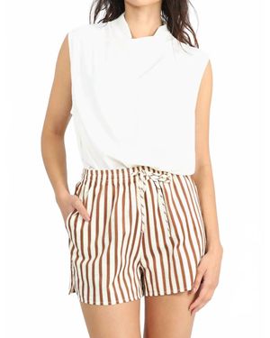 Greylin Bayview Stripe Shorts - White