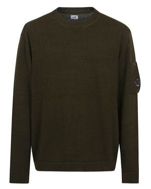 C.P. Company Regular Fit Mercerized Cotton Sweater - Green