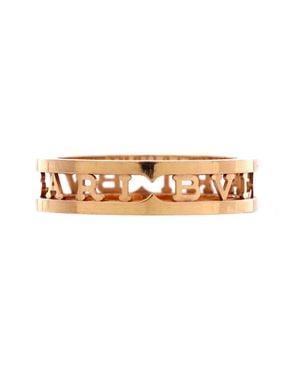 BVLGARI B. Zero1 Logo Openwork Ring 18K Rose - Multicolor