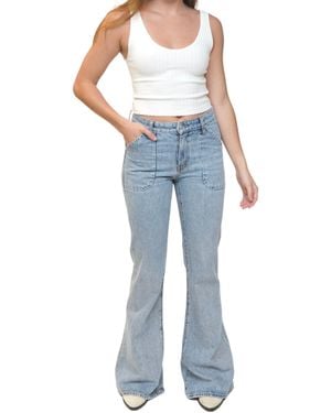 DAILY BLUE High Rise Bell Jeans - Blue