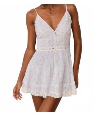 LoveShackFancy Zirelle Floral Cotton Lace-Trimmed Mini Dress - White