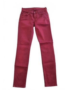 7 For All Mankind Skinny Jeans - Red