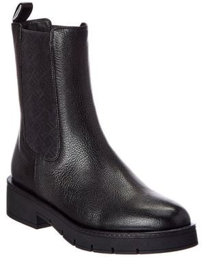 Ferragamo Ferragamo Mojave Leather Chelsea Boot - Black
