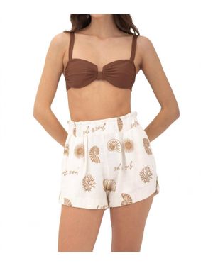 MALAI Embroidered Vento Short - White