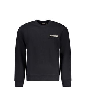 Napapijri Black Cotton Sweater - Blue