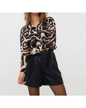 EsQualo Mesh Blouse Harm - Black