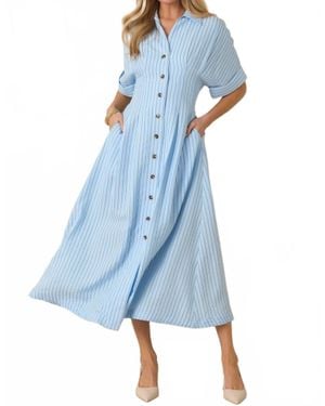 Thml Maddy Midi Dress - Blue