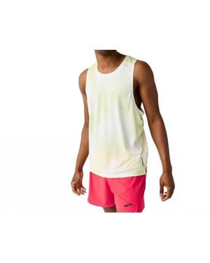 Brooks Dash Singlet Printed Tank Top - Red