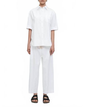 Maria McManus Oversized Elbow-Length Cuffed Sleeved Shirt - White