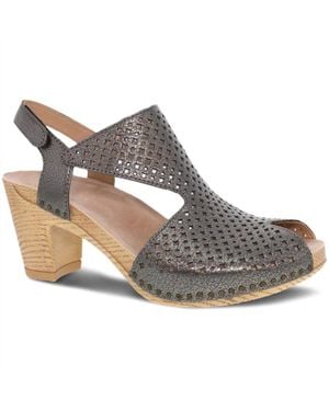 Dansko Teagan Heeled Sandals - Gray
