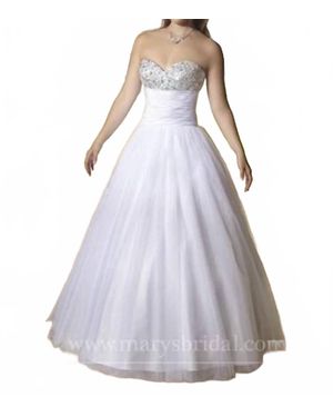Mary's Bridal Strapless Crystall Ball Gown - Purple
