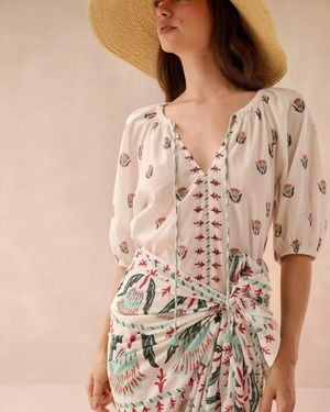 Omika Isla Blouse - Natural