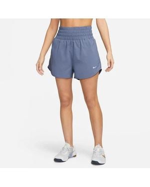 Nike One Shorts Diffused Brief-Lined Ultra High-Waisted Srt619 - Blue