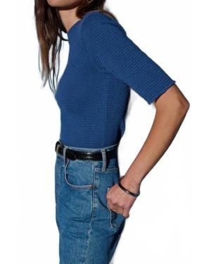Nation Ltd Beverly Smocked Top - Blue