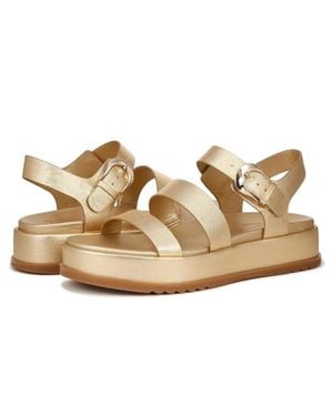 Naturalizer 27 Edit Zizi Sandals Ankle Strap Platform Htat1620 - Metallic