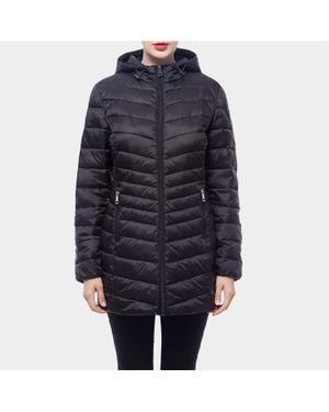 Rokka&Rolla Light Long Coat Packable Puffer Jacket - Blue