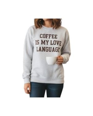 Oat Collective Coffee Is My Love Language Sweatshirt - Gray
