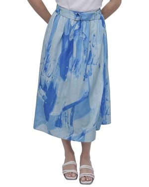 DKNY Pull-On Printed Skirt - Blue