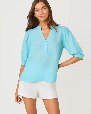 Lilly Pulitzer Mialeigh Linen Top - White