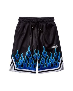 PUMA Airbrush Basketball Mesh Short - Blue