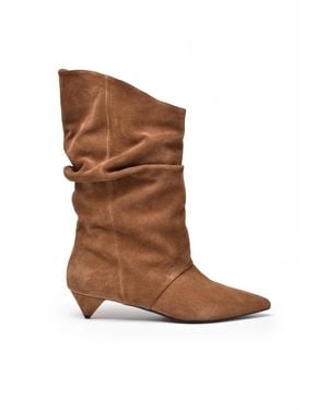 Alchimia Suede Alex Boots - Brown