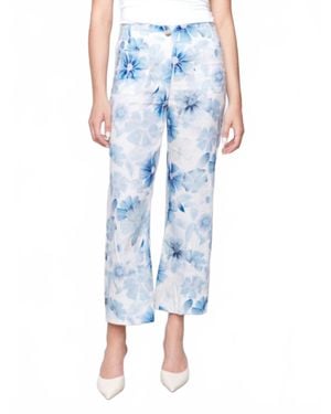 Charlie b Printed Cropped Pant - Blue