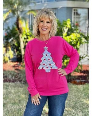 Southern Grace Holiday Sweatshirts - Pink