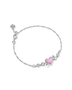 Kendra Scott Ari Heart Arrow Tennis Bracelet - Metallic
