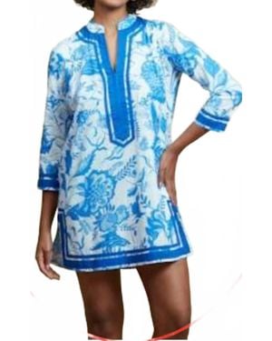 Ro's Garden Tokyo Short Kurta Dress - Blue